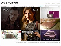 Aperu du site LouisVuitton.com - boutique & collection de Louis Vuitton en ligne
