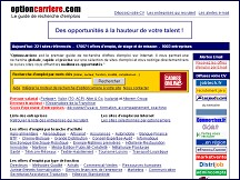 Aperu du site Optioncarriere - offres d'emploi, stages, missions