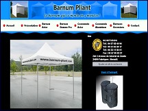 Aperu du site Barnum-pliant.com - spcialiste du barnum neuf et occasion, vente en ligne