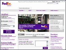 Aperu du site FedEx - transporteur international express, messagerie Federal Express