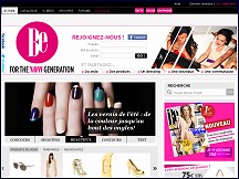 Aperu du site Be.com - magazine hebdomadaire fminin Be, communaut mode et beaut en ligne