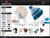 Aperu du site Headict.com - vente bonnets, chapkas, brets et casquettes fashion
