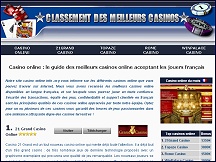 Aperu du site Casino Online Info - guide de casinos en ligne en langue franaise