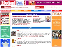 Aperu du site L'Etudiant, guide pour les tudiants et lycens