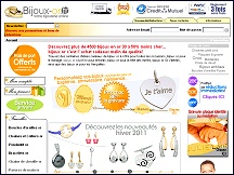 Aperu du site Bijoux-Or.fr - bijouterie en ligne, bijoux en or au prix discount