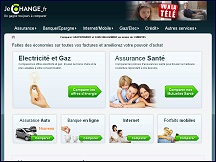 Aperu du site Jechange.fr - comparateur prix assurance, banque, internet, tlphonie