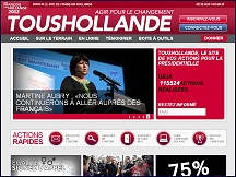 Aperu du site Tous Hollande - site soutien  la candidature de Franois Hollande