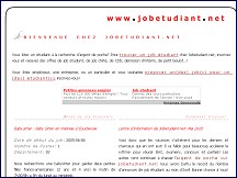 Aperu du site JobEtudiant.net - annonces jobs tudiants et jobs d't
