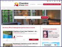 Aperu du site Chambrealouer.com - location chambre pas cher France et monde