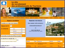 Aperu du site Recrutour.fr - recrutement et offres d'emploi dans le tourisme 