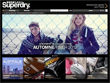 Aperu du site Superdry - collection vtements accent japonais, boutique Superdry