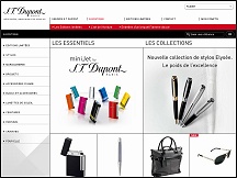 Aperu du site Boutique Dupont Paris - vente briquet Dupont, stylos, objets de luxe