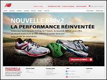 Aperu du site New Balance France - baskets et chaussures de course New Balance