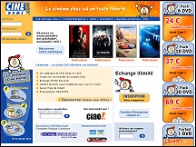Aperu du site Cinehome - location DVD, change illimit DVD
