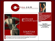 Aper�u du site Lipofine - centre de chirurgie esth�tique � Paris
