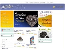 Aperçu du site Aristoff - épicerie fine de luxe : caviar, saumon, foie gras