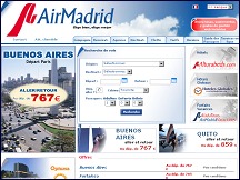 Aperu du site Air Madrid - compagnie arienne ibrique