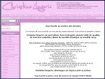 Aperçu du site Christine Lingerie - lingerie grandes tailles