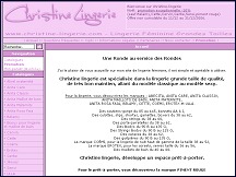 Aper�u du site Christine Lingerie - lingerie grandes tailles