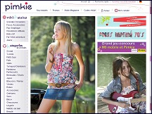 Aperçu du site Pimkie Shop - collection Pimkie, pour les filles qui aiment la mode