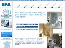 Aperu du site SFA - pompes, broyeurs et WC pour la maison