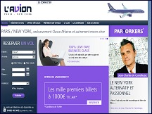 Aper�u du site L'Avion - Paris-New York en classe affaires au tarif lowcost