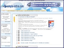 Aperu du site Exemple-Lettre.com - modles de lettres type