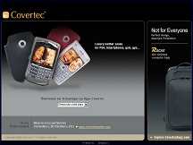 Aperu du site Covertec - tuis de qualit en cuir pour tlphones mobiles et PDA