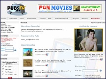 Aperçu du site Pubs T.V.