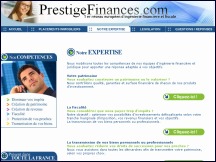 Aperu du site Prestige Finance - rseau europen d'ingnierie financire et fiscale