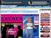 Aper�u du site Podium Sport - v�tements et chaussures de sport