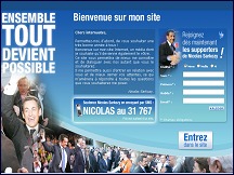 Aperu du site Nicolas Sarkozy - site officiel de campagne prsidentielle Sarkozy.fr