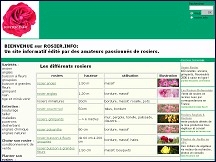 Aperu du site Rosier.info, pour les passionns de rosiers