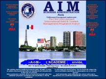 Aperu du site AIM-Academy - cole de management htelier international et du tourisme Paris