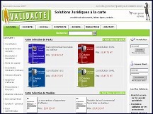 Aperu du site Validacte - modles de documents et actes juridiques