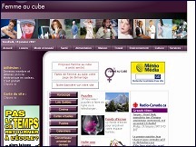 Aperu du site Femme au Cube - un site qubecois pour les femmes actives