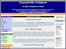 Aperu du site Connexion-ADSL - comparatif des offres ADSL et tlphonie