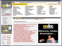 Aperu du site Oodoc - documents tlchargeables, modles thses, exposs