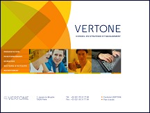 Aperu du site Vertone - cabinet de conseil en stratgie et management