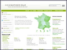 Aperçu du site MonAutoEcole - annuaire des auto-écoles classés par département