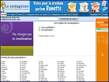Aperçu du site La Conjugaison - verbes français conjugués