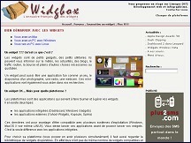 Aperu du site Widgbox - annuaire franais des widgets