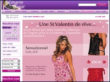 Aperu du site Lingerie Plaisir - spcialiste de la lingerie sexy et coquine