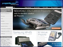 Aperu du site Proporta - accessoires pour PDA, Smartphones et tlphones mobiles