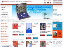 Aperu du site Comptoir Philatlique et Numismatique de Monaco