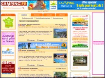 Aperçu du site Camping.fr - annuaire de campings en France, camping dernière minute