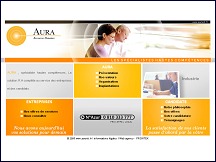 Aper�u du site Aura - agence int�rim et emplois CDI, sp�cialiste de hautes comp�tences