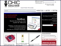 Aperçu du site Chic Machine - vente stylos Waterman, Parker et Rotring