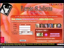 Aperçu du site Roméo et Juliette - site de rencontres gratuit