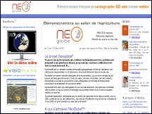 Aperu du site NeoGlobe - solutions de cartographie en 3D pour le web